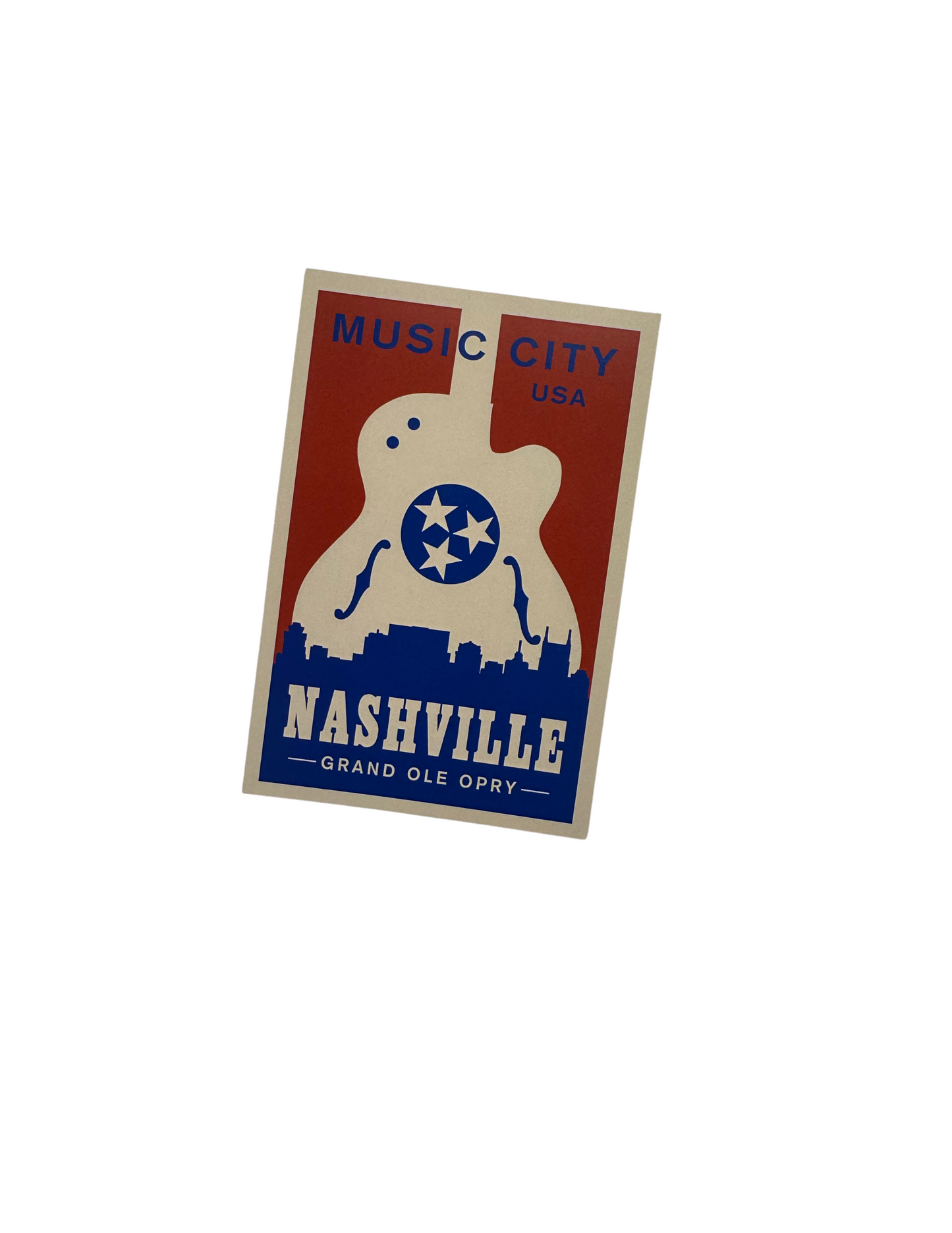 Opry Music City Guitar Postcard
