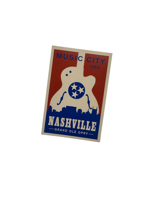 Opry Music City Guitar Postcard