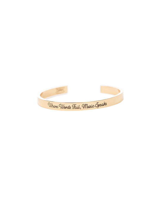 Opry Music Speaks Gold Cuff Bracelet