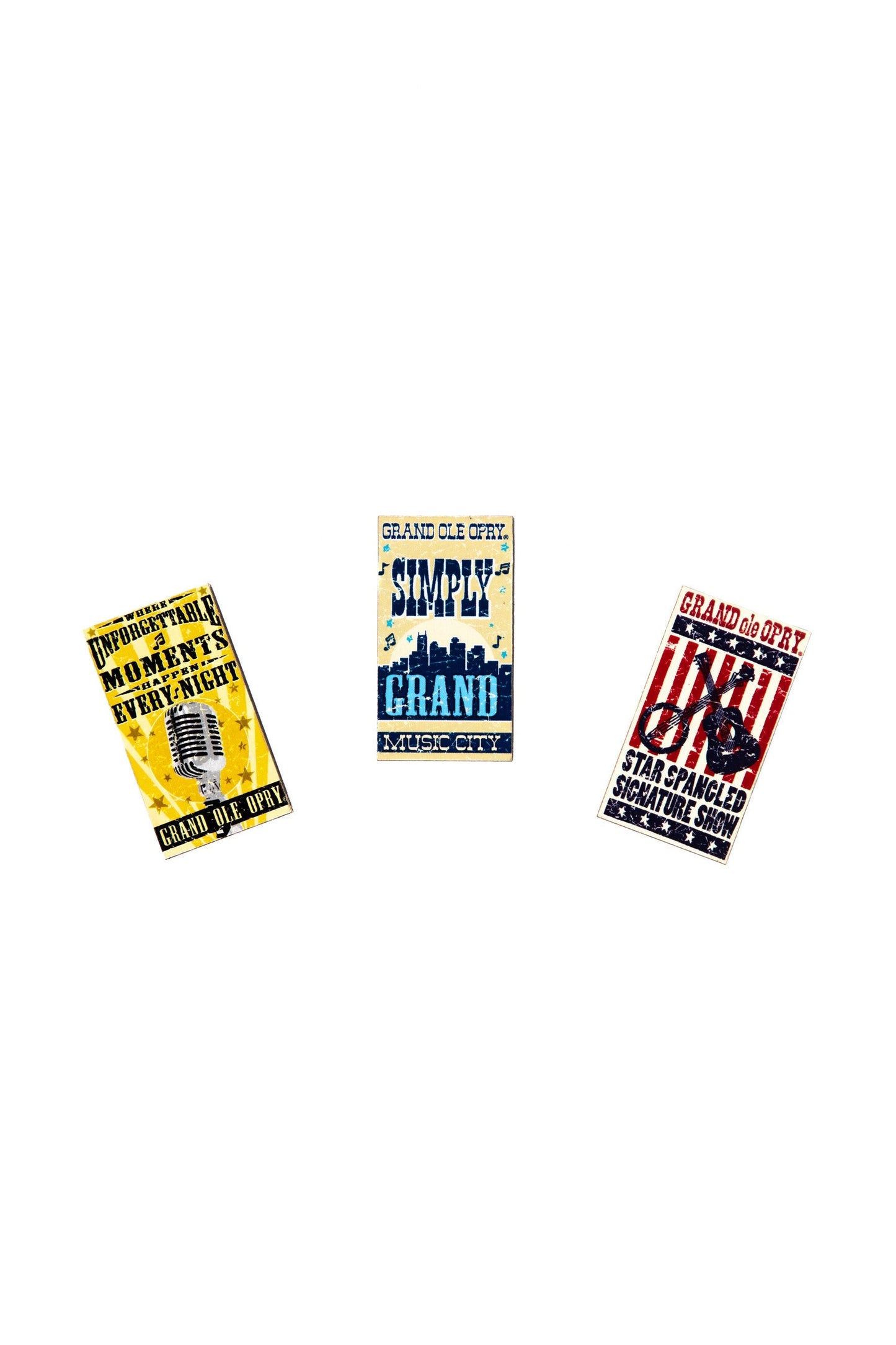 Opry Vintage Poster Magnet Set of 3