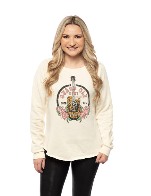 Opry Women's Leopard Guitar Sweatshirt