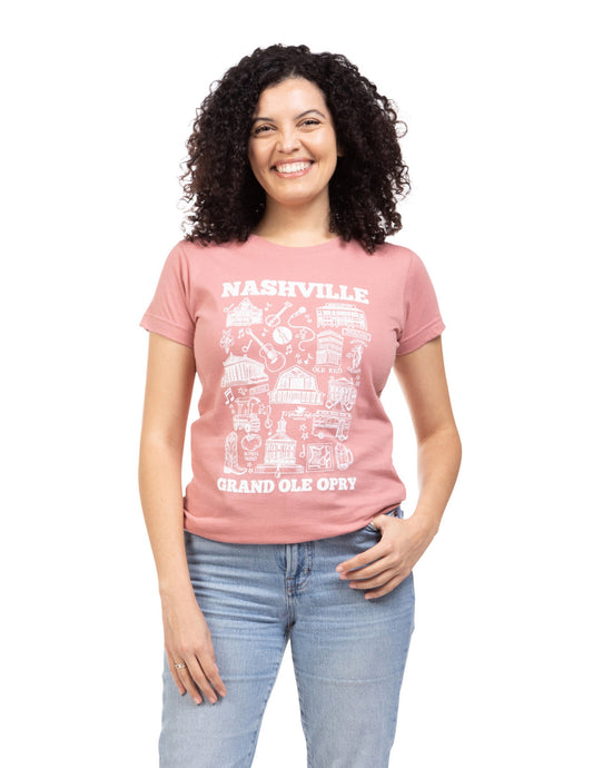 Opry Women's Nashville Map T-Shirt