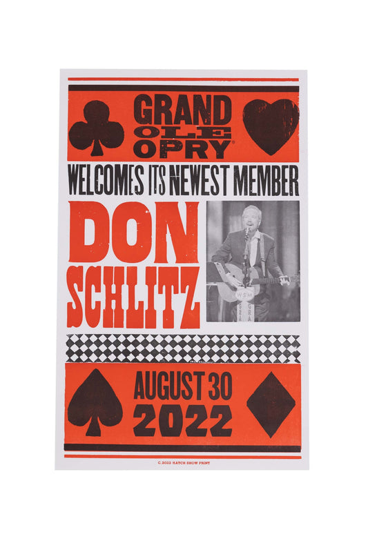 Don Schlitz Official Opry Induction Hatch Show Print