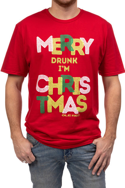 Ole Red Merry Drunk Christmas Unisex Tee