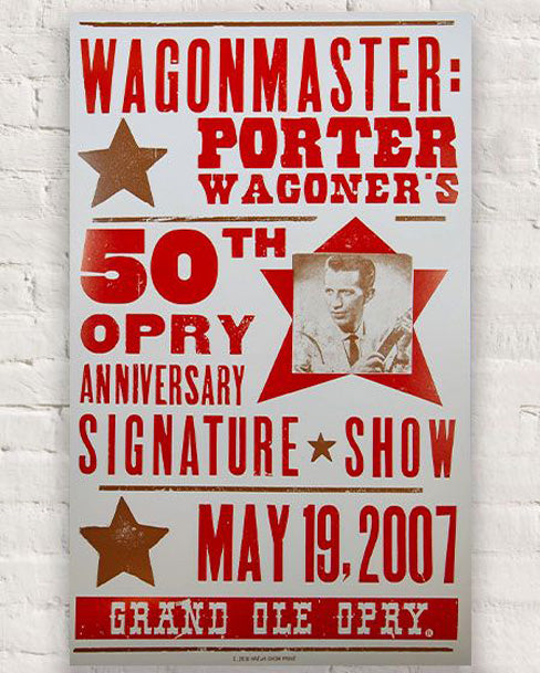 Porter Wagoner Opry 50th Anniversary Hatch Show Print