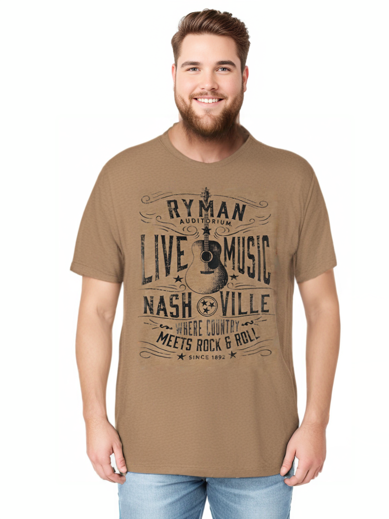 Ryman Country Meets Rock Guitar T-Shirt