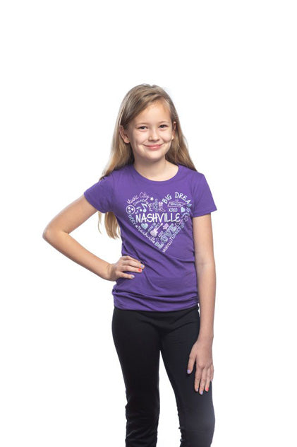 Ryman Doodle Heart Girl's T-Shirt