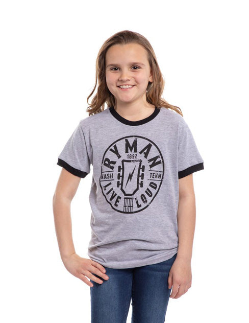 Ryman Live Loud Youth Ringer T-Shirt