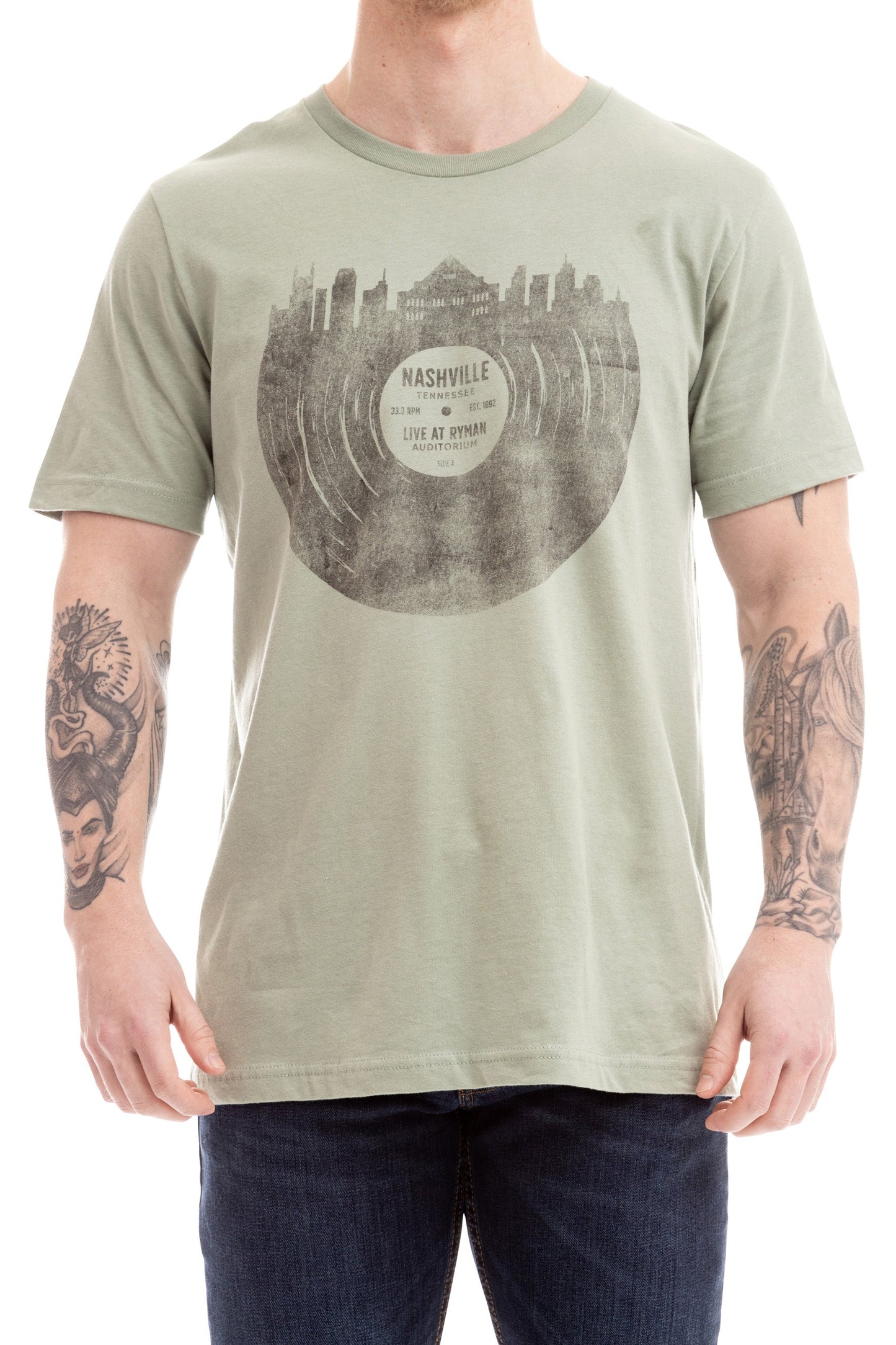 Ryman Nashville Skyline Record T-Shirt