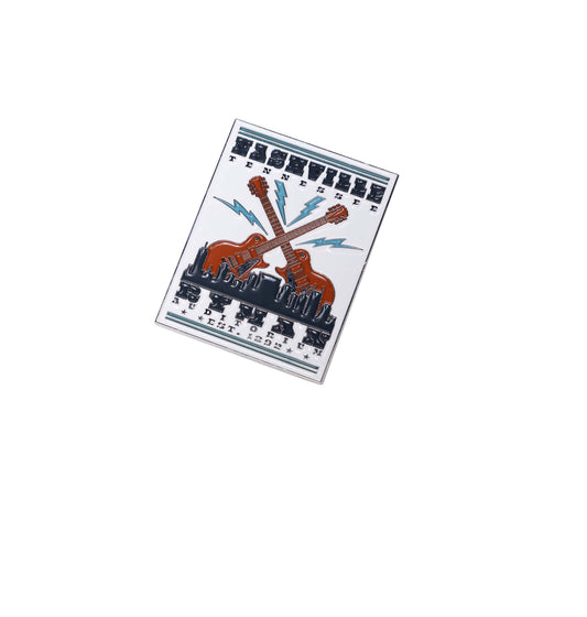 Ryman Nashville Skyline Retro Magnet