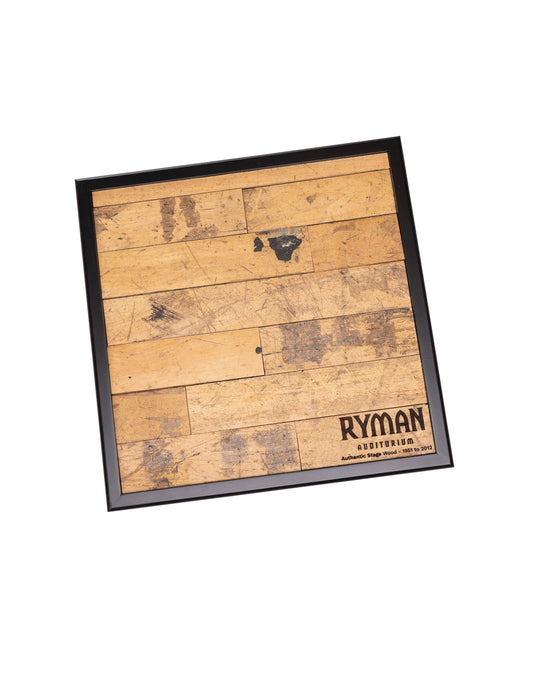 Ryman Official Stage Wood from 1951 to 2012 Finished 16 x 16 Framed Piece
