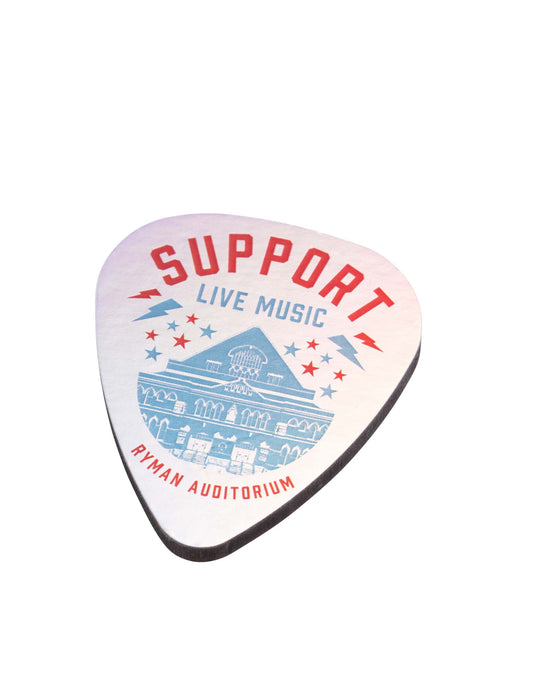 Ryman Support Live Music Guitar Pic Magnet