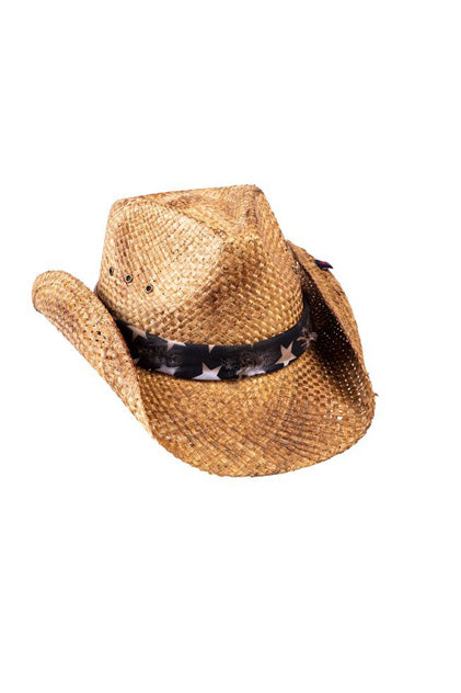 Hadley Star Band Straw Cowboy Hat