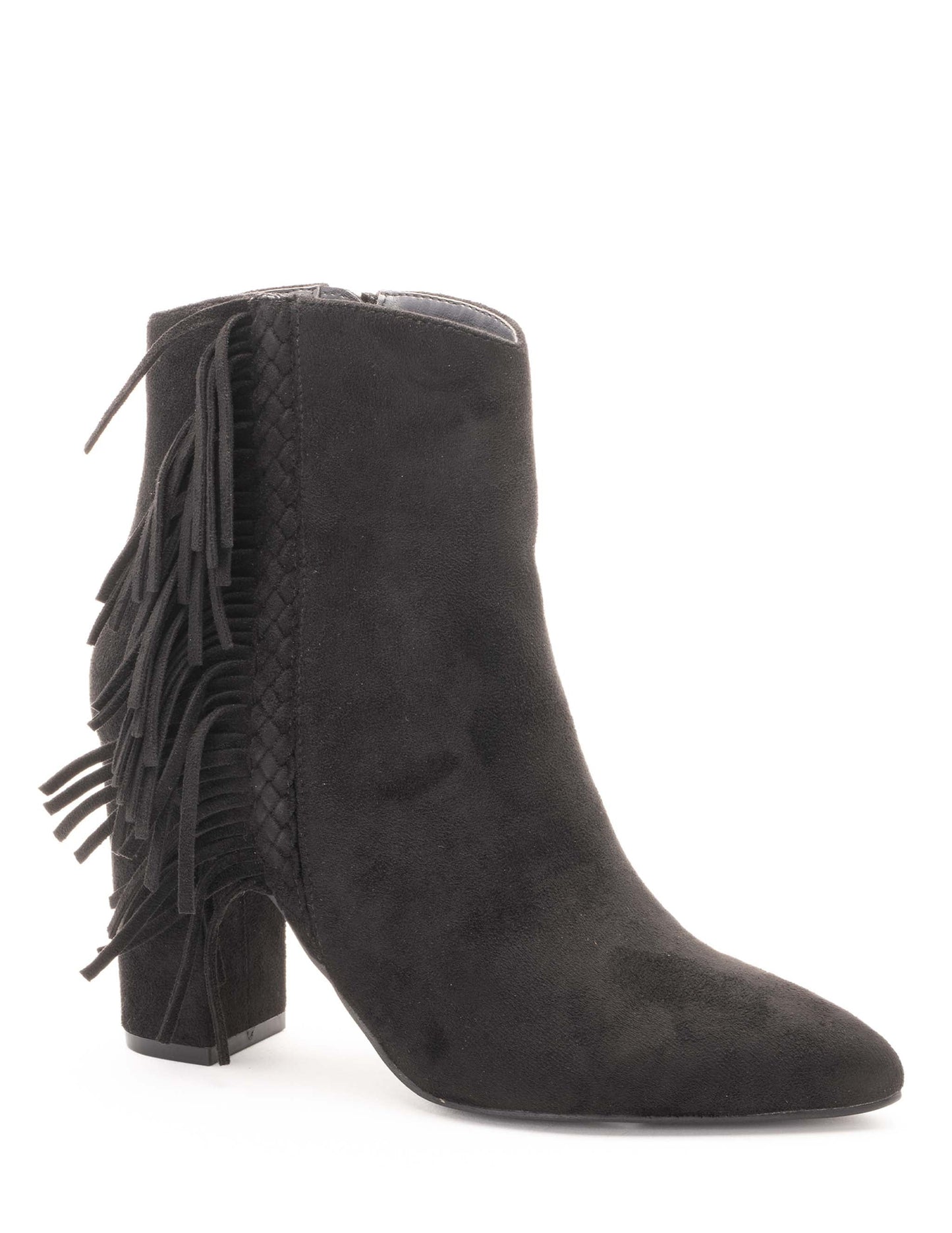 Westbound Fringe Faux Suede Booties by Corkys