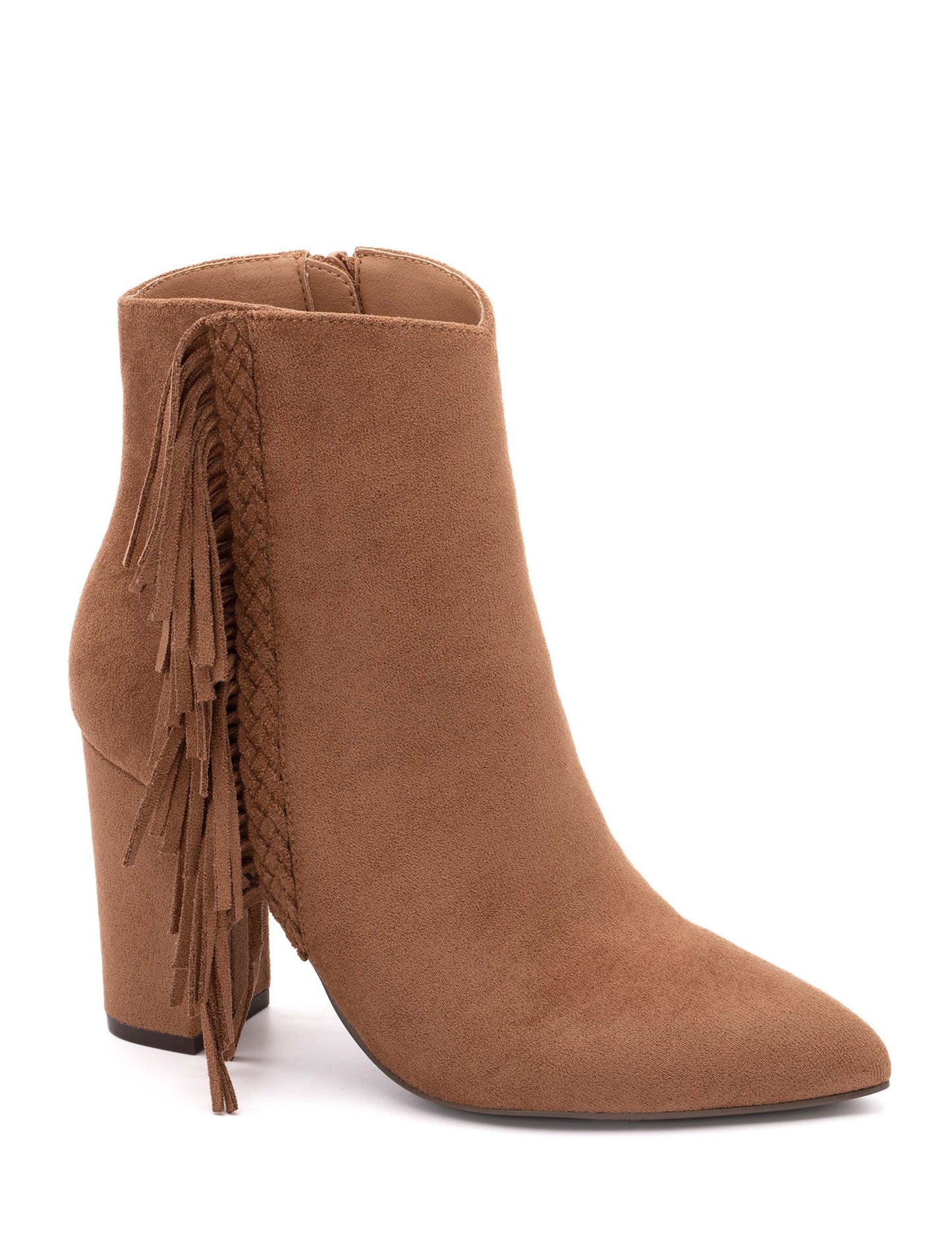 Westbound Fringe Faux Suede Booties by Corkys
