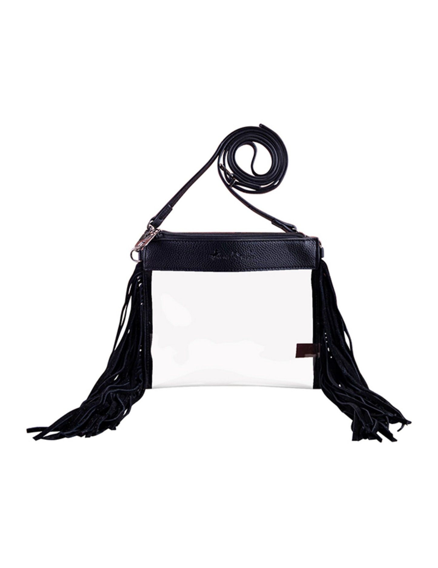 Western Guitar Strap Clear Fashion Bag with Fringe