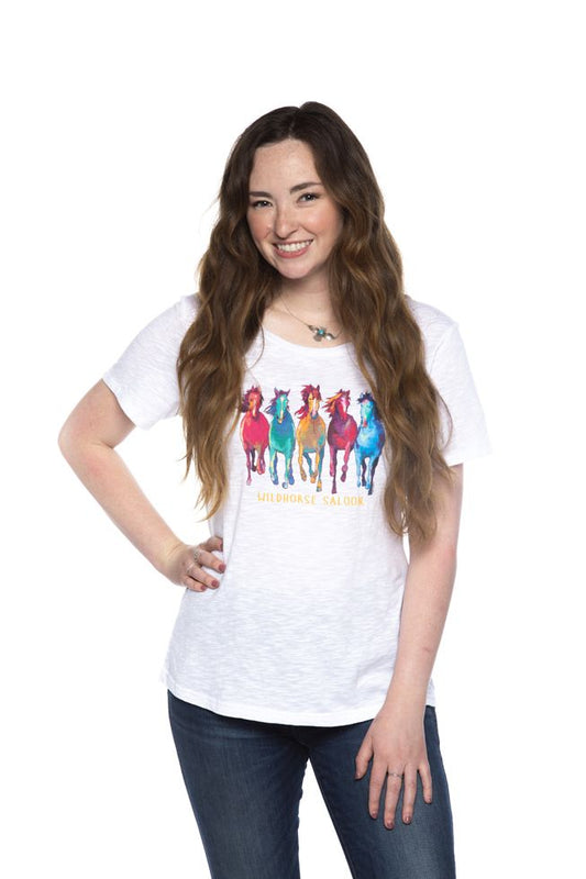 Wildhorse Colorful Horses T-Shirt