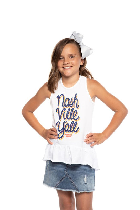 Wildhorse Youth Nash Yall Ruffle Tank