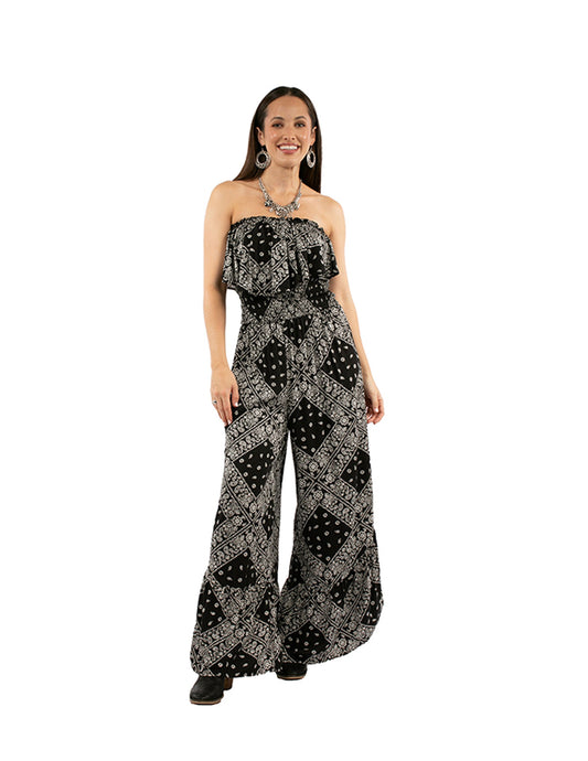 Women's Scully Strapless Bandana Print Jumpsuit