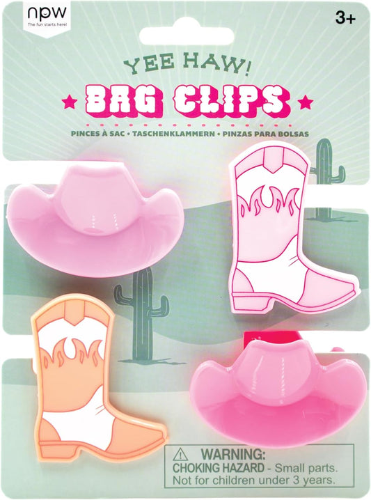 Yeehaw Bag Clips 4 Pack