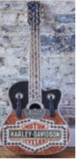 Harley themed Blk/Wht Deco Guitar