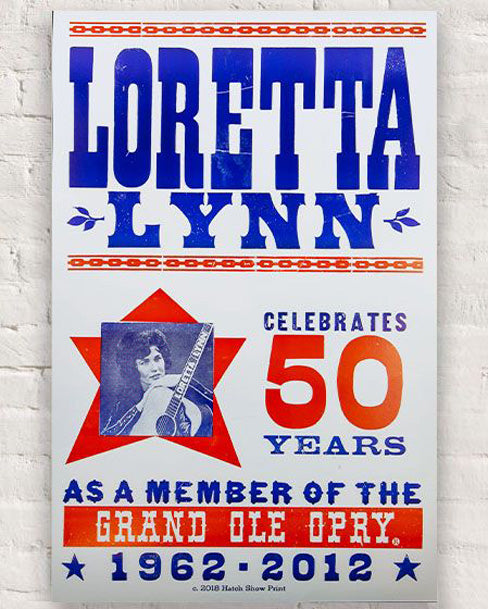 Loretta Lynn 50th Opry Anniversary Hatch Show Print