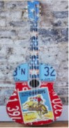 Cowboy with TN Plates Deco Guitar
